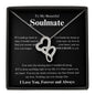 Soulmate Gift Heart-to-heart Necklace with dual heart pendant in silver from ShineOn Fulfillment