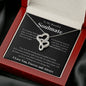Soulmate Gift Heart-to-heart Necklace with intertwined hearts pendant in a red jewelry box