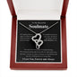 Soulmate Gift Heart-to-heart Necklace with two intertwined heart pendants in a red gift box from ShineOn Fulfillment
