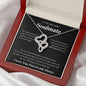 Soulmate Gift Heart-to-heart Necklace with intertwined heart pendants in a red gift box