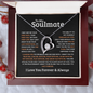 Heart-shaped necklace for gold with sparkling stones in a gift box from ShineOn Fulfillment