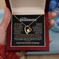 Gold necklace for gold with heart pendant and cubic zirconia in red jewelry box from ShineOn Fulfillment