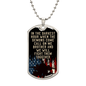 Someone Said Gift necklace dog tag with patriotic American flag and motivational text design