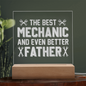 Someone Said Gift acrylic engraved plaque with The Best Mechanic and Even Better Father text and tool icons