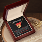 Gold intertwined hearts tiffany's necklace heart in a wooden gift box with soulmate message