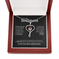 Tiffany's necklace heart pendant with red stone in silver chain displayed in gift box by ShineOn Fulfillment