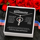 Tiffany's necklace heart pendant with red gem in soulmate gift box from ShineOn Fulfillment