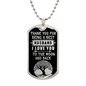 Someone Said Gift dog tag necklace valentine gift for a husband with engraved love message and tree design