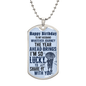 Someone Said Gift dog tag necklace with happy birthday message for husband valentine gift for a husband