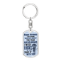Someone Said Gift dog tag keychain with happy birthday message valentine gift for a husband