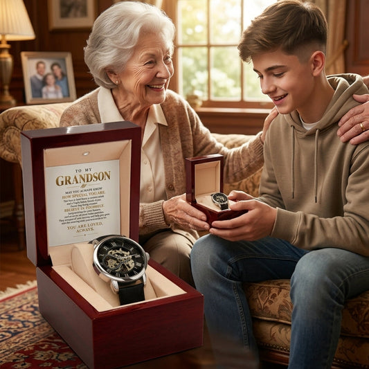 To My Grandson – You Are Loved Always Openwork Watch