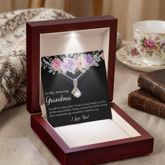 To My Amazing Grandma – I Love You Alluring Beauty Necklace