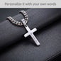 To My Son – Always in Your Corner Personalized Cross & Cuban Link Chain