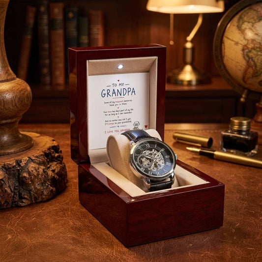 To My Grandpa – Happiest Memories – Openwork Automatic Watch